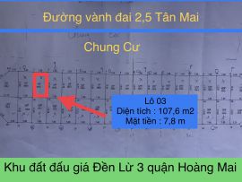 Lô 03 đất đấu giá Đền Lừ 3 quận Hoàng Mai tp Hà  Nội