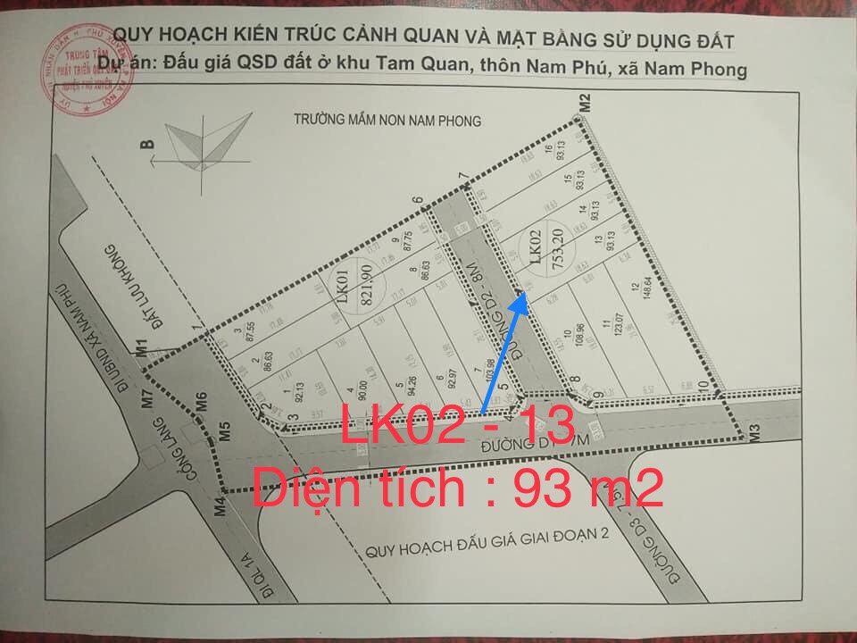 Lô LK02-3 thôn nam phú xã Nam Phong huyện Phú Xuyên