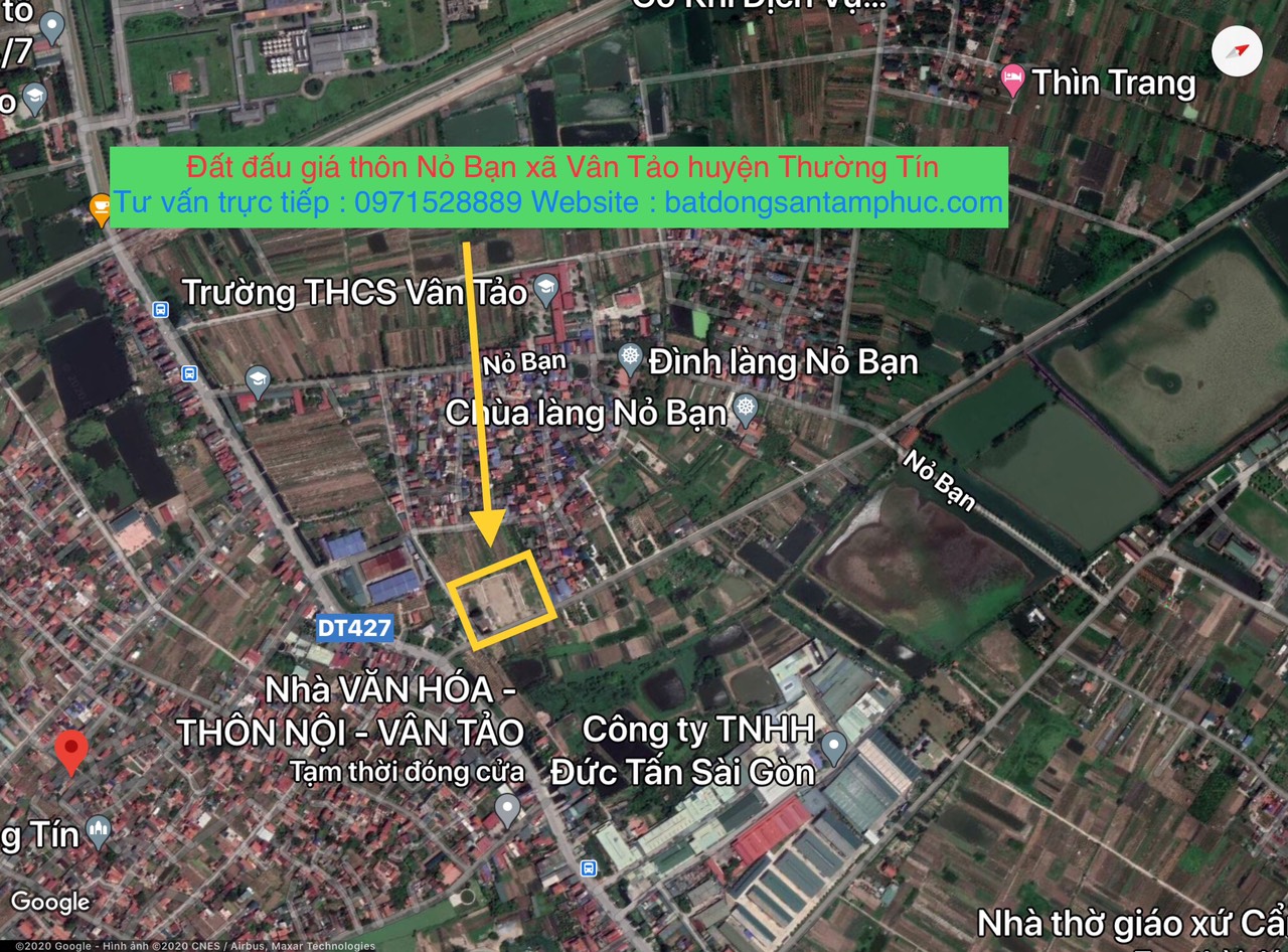 Vị trí khu đấu giá xã Vân tảo huyện Thường Tín