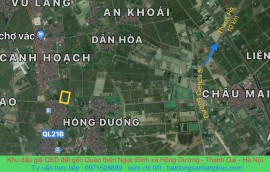 Ngày 28 tháng 02 năm 2021 UBND huyện Thanh Oai  tổ chức đấu giá QSD đất xã Hồng Dương