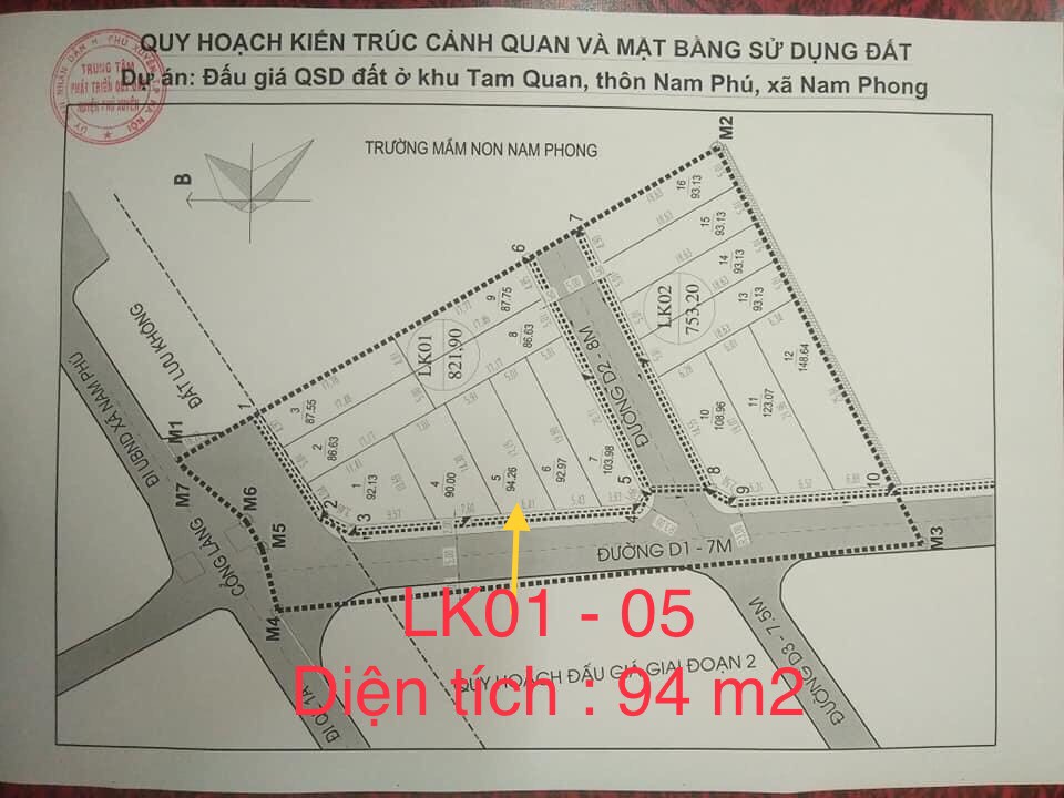 Lô LK01-05 thôn nam phú xã Nam Phong huyện Phú Xuyên