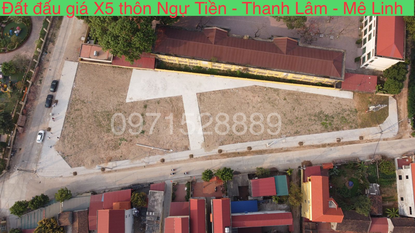  Vị trí đất đấu giá X5 thôn Ngự Tiền xã Thanh Lâm huyện Mê Linh 