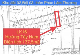 Lô LK16 khu đất 02 Đội 3 thôn Phúc Lâm Thượng xã Phúc Lâm huyện Mỹ Đức TP Hà Nội.
