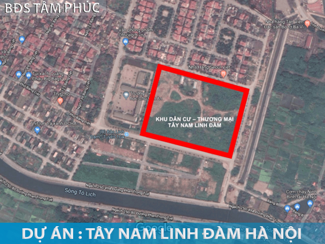 Vị trí dự án Tây Nam Linh Đàm