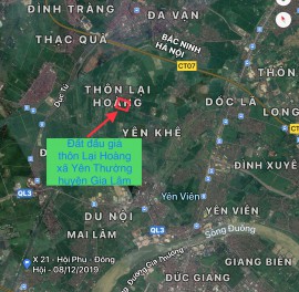 Lô LK15 khu đất X7 thôn Lại Hoàng xã Yên Thường huyện Gia Lâm TP Hà Nội.