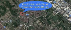 LK07 Khu X1 thôn Yên Vinh xã Thanh Lâm huyện Mê Linh Tp Hà Nội.