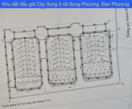 Thửa E1 đất đấu giá Cây Sung 5 xã Song Phượng huyện Đan Phượng TP Hà Nội.