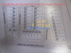 Lô 26 khu đấu giá QSD đất thôn Văn Trai xã Văn Phú huyện Thường Tín
